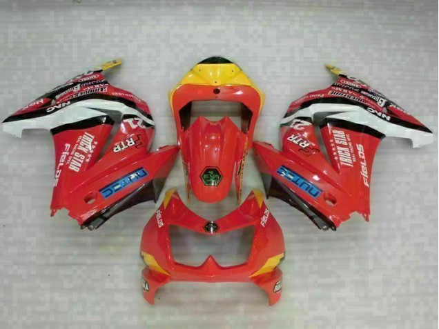 Vermelho Amarelo Carenagem Kawasaki EX250 2008-2012 Vermelho Amarelo Carenagem Kawasaki EX250 2008-2012