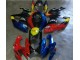 Vermelho Azul Carenagem Suzuki GSXR 600 / 750 K6 2006-2007 Vermelho Azul Carenagem Suzuki GSXR 600 / 750 K6 2006-2007