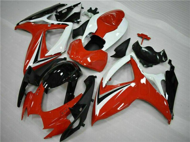 Vermelho Branco Abs Carenagem Suzuki GSXR 600 / 750 K6 2006-2007 Vermelho Branco Abs Carenagem Suzuki GSXR 600 / 750 K6 2006-2007