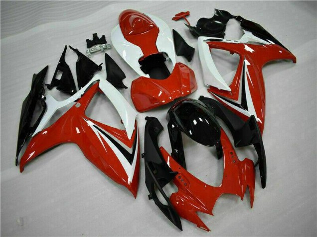 Vermelho Branco Abs Carenagem Suzuki GSXR 600 / 750 K6 2006-2007 Vermelho Branco Abs Carenagem Suzuki GSXR 600 / 750 K6 2006-2007