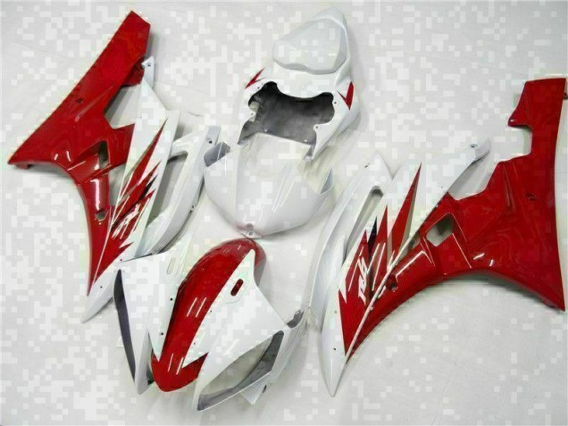 Vermelho Branco Abs Kits Completos Carenagem Yamaha R6 2006-2007 Vermelho Branco Abs Kits Completos Carenagem Yamaha R6 2006-2007