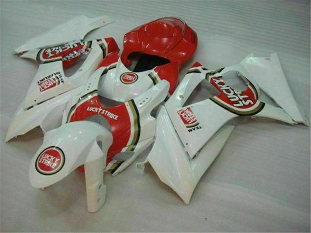 Vermelho Branco Abs Plástico Suzuki GSXR 1000 K7 2007-2008 Vermelho Branco Abs Plástico Suzuki GSXR 1000 K7 2007-2008