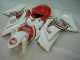 Vermelho Branco Abs Plástico Suzuki GSXR 1000 K7 2007-2008 Vermelho Branco Abs Plástico Suzuki GSXR 1000 K7 2007-2008