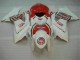 Vermelho Branco Abs Plástico Suzuki GSXR 1000 K7 2007-2008 Vermelho Branco Abs Plástico Suzuki GSXR 1000 K7 2007-2008