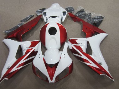 Vermelho Branco Abs Plásticos Honda CBR 1000RR 2006-2007