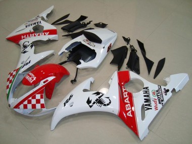 Vermelho Branco Abs Plásticos Yamaha R6 2003-2005