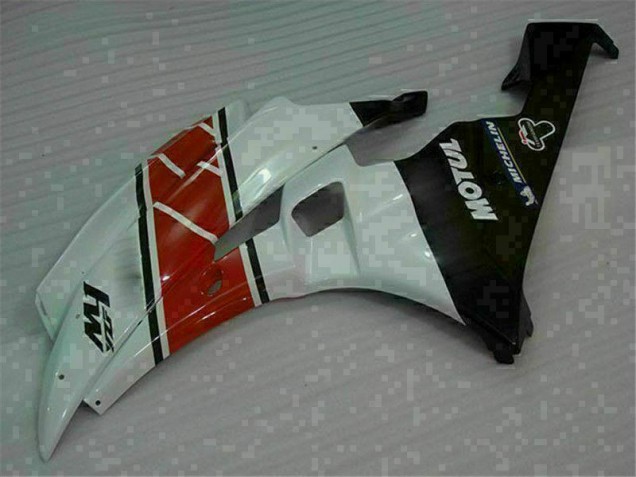 Vermelho Branco Abs Plásticos Yamaha R6 2006-2007 Vermelho Branco Abs Plásticos Yamaha R6 2006-2007