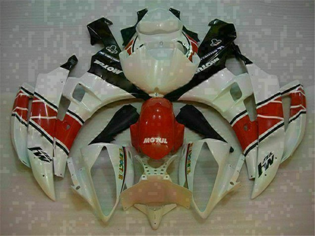 Vermelho Branco Abs Plásticos Yamaha R6 2006-2007 Vermelho Branco Abs Plásticos Yamaha R6 2006-2007