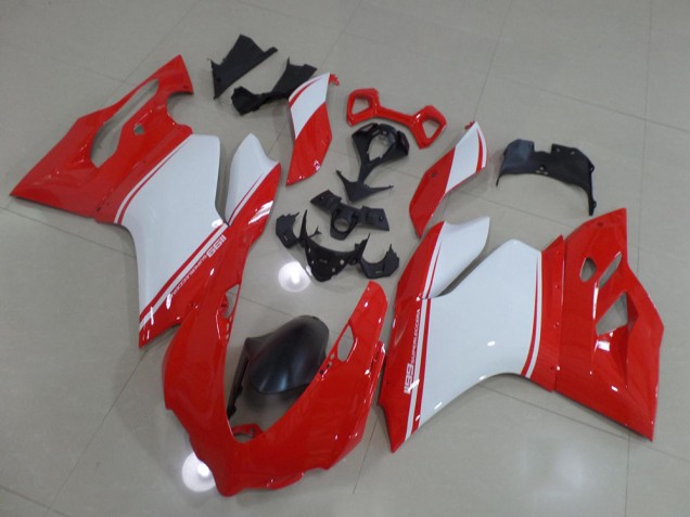 Vermelho Branco Carenagem Ducati 1199 2011-2014 Vermelho Branco Carenagem Ducati 1199 2011-2014