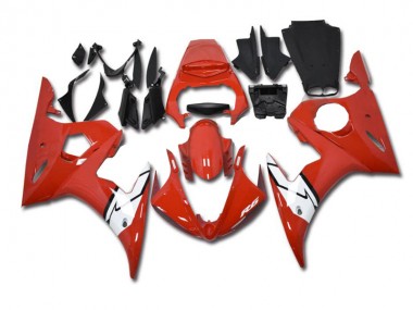 Vermelho Branco Carenagem & Plástico Yamaha R6 2003-2005