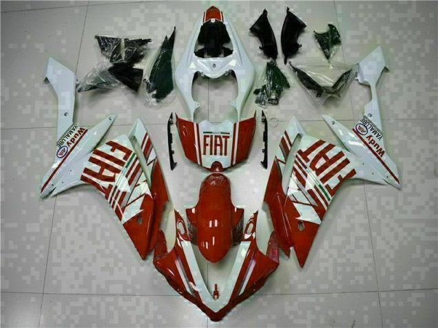 Vermelho Branco Carroçaria Yamaha R1 2007-2008 Vermelho Branco Carroçaria Yamaha R1 2007-2008
