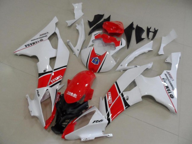 Vermelho Branco Estilo OEM Carenagem Yamaha R6 2008-2016 Vermelho Branco Estilo OEM Carenagem Yamaha R6 2008-2016