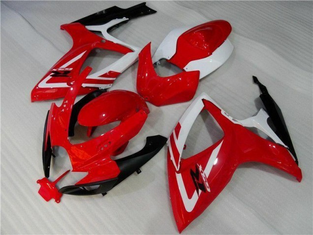 Vermelho Branco Injeção Kits Carenagem Suzuki GSXR 600 / 750 K6 2006-2007 Vermelho Branco Injeção Kits Carenagem Suzuki GSXR 600 / 750 K6 2006-2007