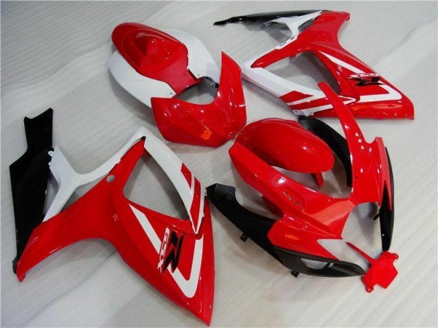 Vermelho Branco Injeção Kits Carenagem Suzuki GSXR 600 / 750 K6 2006-2007 Vermelho Branco Injeção Kits Carenagem Suzuki GSXR 600 / 750 K6 2006-2007