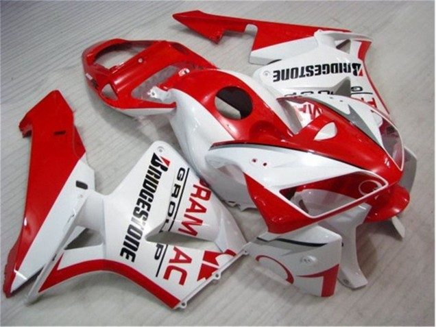 Vermelho Branco Kit Carenagem Honda CBR 600RR 2007-2008 Vermelho Branco Kit Carenagem Honda CBR 600RR 2007-2008
