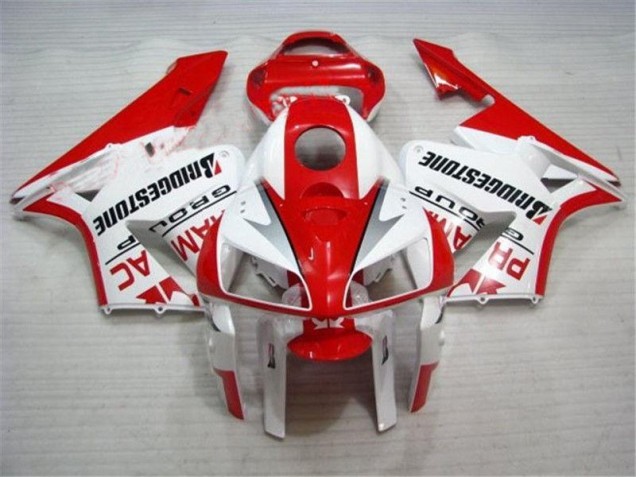 Vermelho Branco Kit Carenagem Honda CBR 600RR 2007-2008 Vermelho Branco Kit Carenagem Honda CBR 600RR 2007-2008