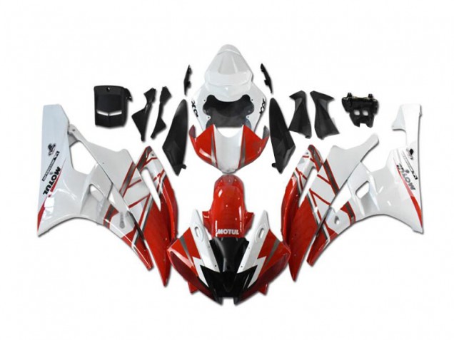 Vermelho Branco Kit Completo Carenagem Yamaha R1 2007-2008 Vermelho Branco Kit Completo Carenagem Yamaha R1 2007-2008