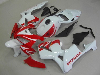 Vermelho Branco Kits Carenagem Honda CBR 600RR 2005-2006