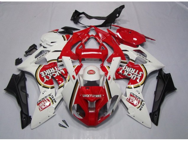 Vermelho Branco Lucky Strike Carenagem BMW S1000RR 2009-2014 Vermelho Branco Lucky Strike Carenagem BMW S1000RR 2009-2014