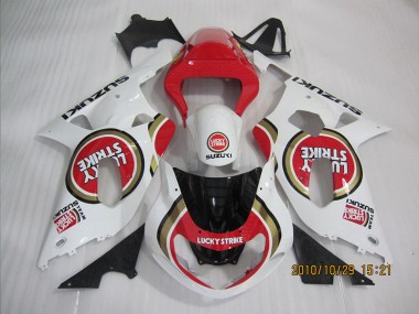 Vermelho Branco Lucky Strike Carenagem Suzuki GSXR 600 K1 K2 K3 2001-2003
