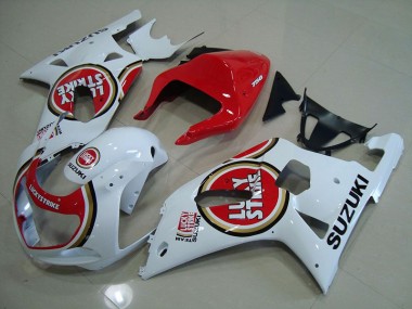 Vermelho Branco Lucky Strike Carenagem Suzuki GSXR 750 K1 K2 K3 2001-2003
