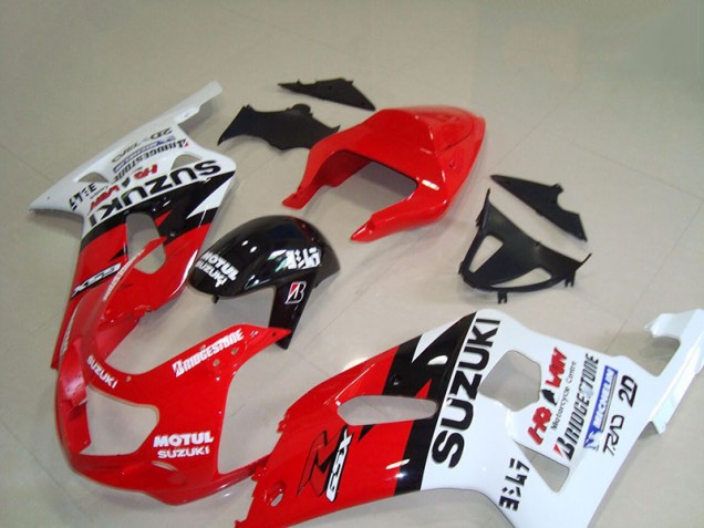 Vermelho Branco Motul Carenagem Suzuki GSXR 750 K1 K2 K3 2001-2003 Vermelho Branco Motul Carenagem Suzuki GSXR 750 K1 K2 K3 2001-2003