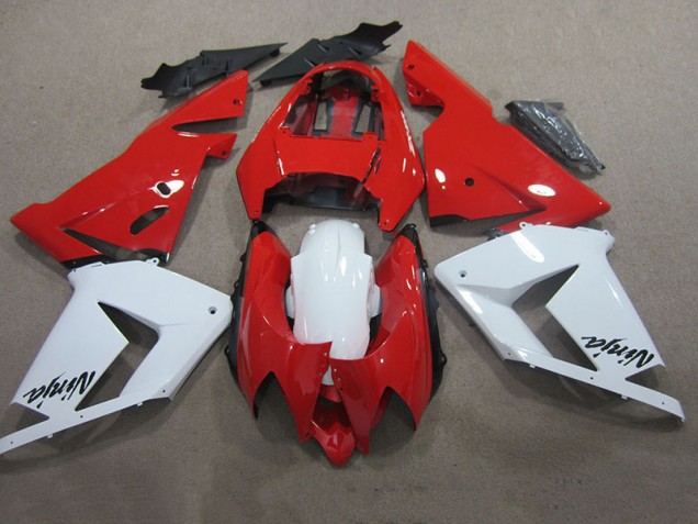 Vermelho Branco Ninja Carenagem Kawasaki ZX10R 2003-2005 Vermelho Branco Ninja Carenagem Kawasaki ZX10R 2003-2005