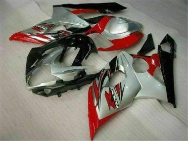 Vermelho Branco Plástico Suzuki GSXR 1000 K5 2005-2006