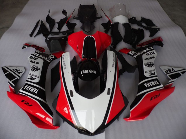 Vermelho Branco Preto Carenagem Yamaha R3 2015-2022 Vermelho Branco Preto Carenagem Yamaha R3 2015-2022