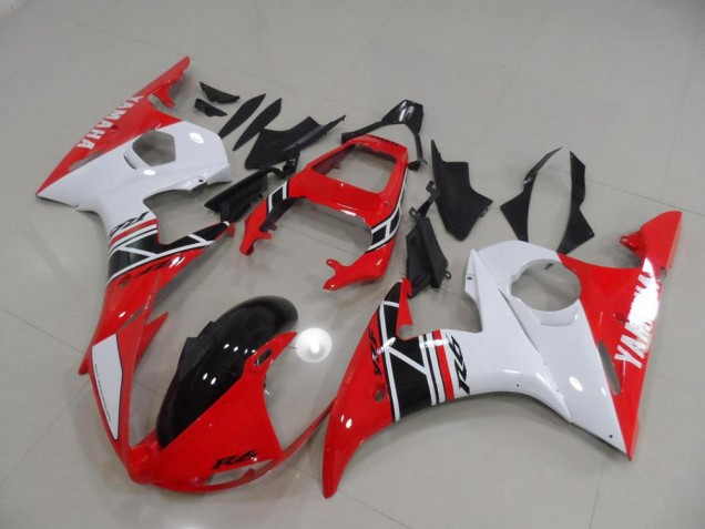 Vermelho & Branco & Preto Carenagem Yamaha R6 2003-2005 Vermelho & Branco & Preto Carenagem Yamaha R6 2003-2005