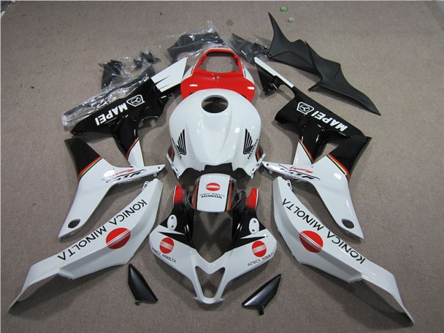 Vermelho Branco Preto Konica Minolta MAPEI Carenagem Honda CBR 600RR 2007-2008 Vermelho Branco Preto Konica Minolta MAPEI Carenagem Honda CBR 600RR 2007-2008
