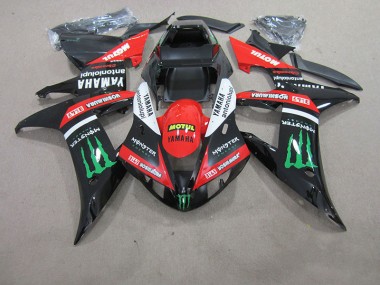Vermelho Branco Preto Motul Carenagem Yamaha R1 2004-2006