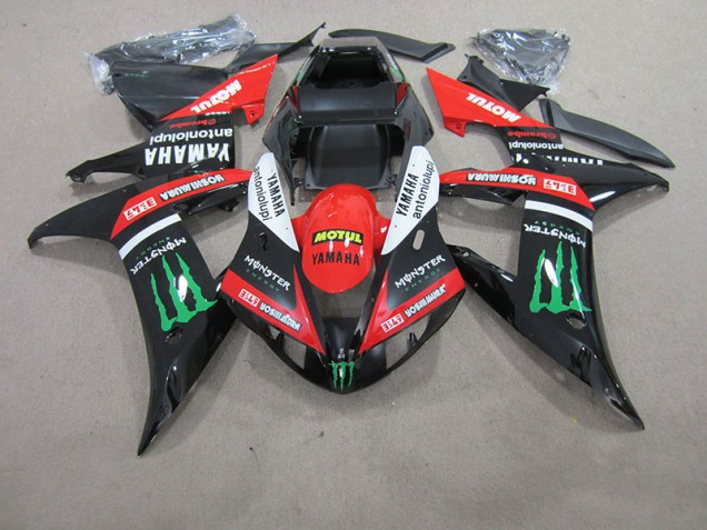 Vermelho Branco Preto Motul Carenagem Yamaha R1 2004-2006 Vermelho Branco Preto Motul Carenagem Yamaha R1 2004-2006