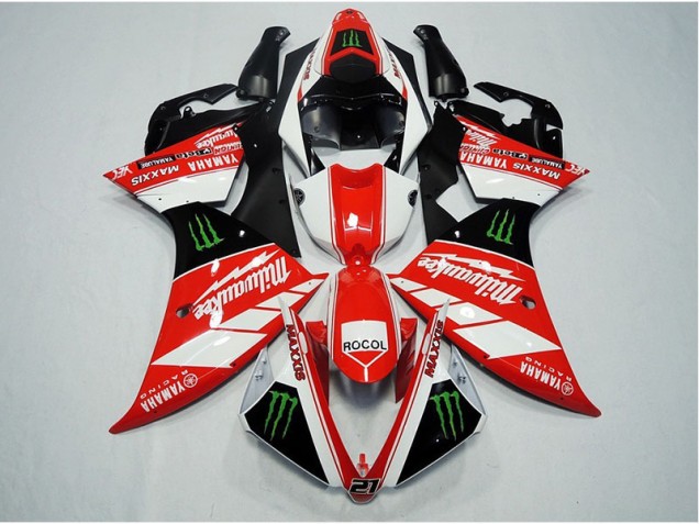 Vermelho Branco Rocol Carenagem Yamaha R1 2012-2014 Vermelho Branco Rocol Carenagem Yamaha R1 2012-2014