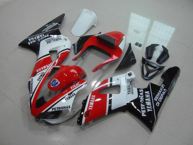 Vermelho Branco Yamalube Carenagem Yamaha R1 2000-2001 Vermelho Branco Yamalube Carenagem Yamaha R1 2000-2001