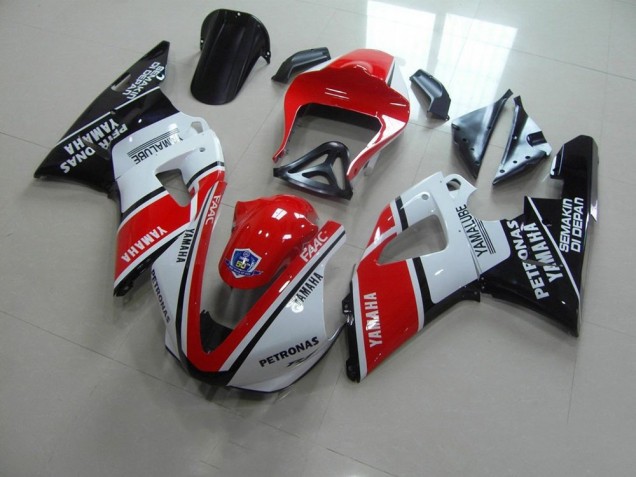 Vermelho Branco Yamalube Corrida Carenagem Yamaha R1 2000-2001 Vermelho Branco Yamalube Corrida Carenagem Yamaha R1 2000-2001