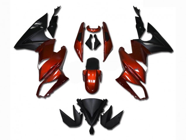 Vermelho Carenagem Kawasaki EX650 2009-2011 Vermelho Carenagem Kawasaki EX650 2009-2011