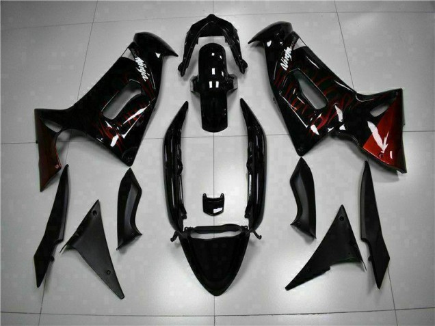 Vermelho Chama Carenagem Kawasaki EX650 2006-2008 Vermelho Chama Carenagem Kawasaki EX650 2006-2008