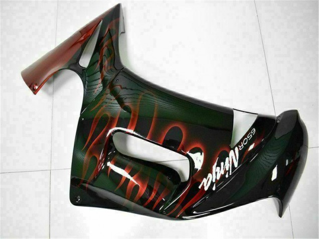Vermelho Chama Carenagem Kawasaki EX650 2006-2008 Vermelho Chama Carenagem Kawasaki EX650 2006-2008