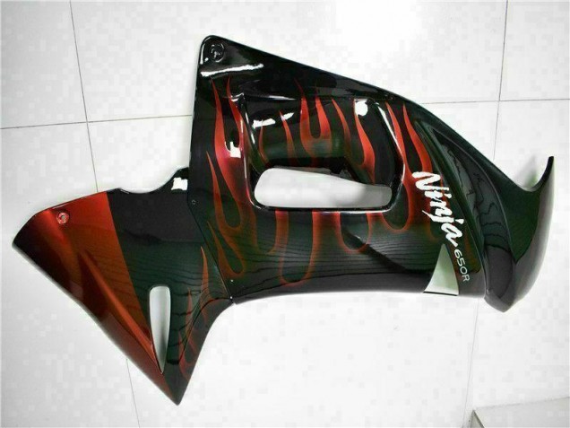 Vermelho Chama Carenagem Kawasaki EX650 2006-2008 Vermelho Chama Carenagem Kawasaki EX650 2006-2008