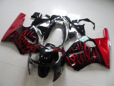 Vermelho Chama Carenagem Kawasaki ZX12R 2000-2001