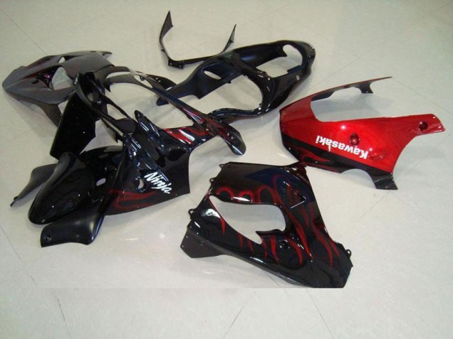 Vermelho Chama Carenagem Kawasaki ZX9R 2000-2001