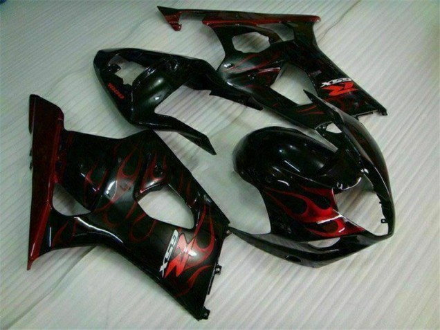 Vermelho Chama Carenagem Suzuki GSXR 1000 K3 2003-2004 Vermelho Chama Carenagem Suzuki GSXR 1000 K3 2003-2004