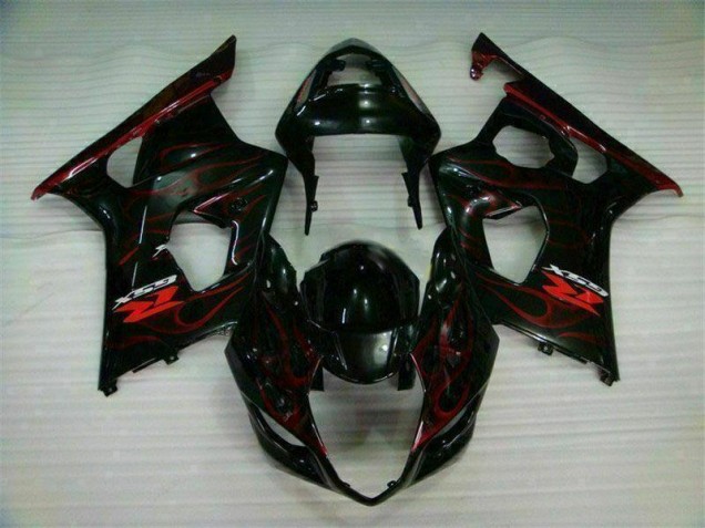 Vermelho Chama Carenagem Suzuki GSXR 1000 K3 2003-2004 Vermelho Chama Carenagem Suzuki GSXR 1000 K3 2003-2004