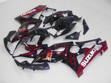 Vermelho Chama Carenagem Suzuki GSXR 1000 K5 2005-2006
