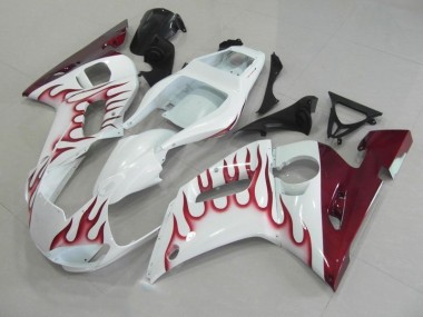 Vermelho Chama Carenagem Yamaha R6 1998-2002