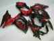 Vermelho Chama Preto Carenagem Suzuki GSXR 1000 K9 2009-2016 Vermelho Chama Preto Carenagem Suzuki GSXR 1000 K9 2009-2016