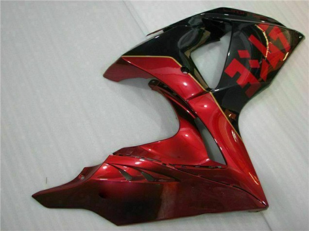 Vermelho Chama Preto Carenagem Suzuki GSXR 1000 K9 2009-2016 Vermelho Chama Preto Carenagem Suzuki GSXR 1000 K9 2009-2016