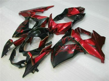 Vermelho Chama Preto Carenagem Suzuki GSXR 1000 K9 2009-2016