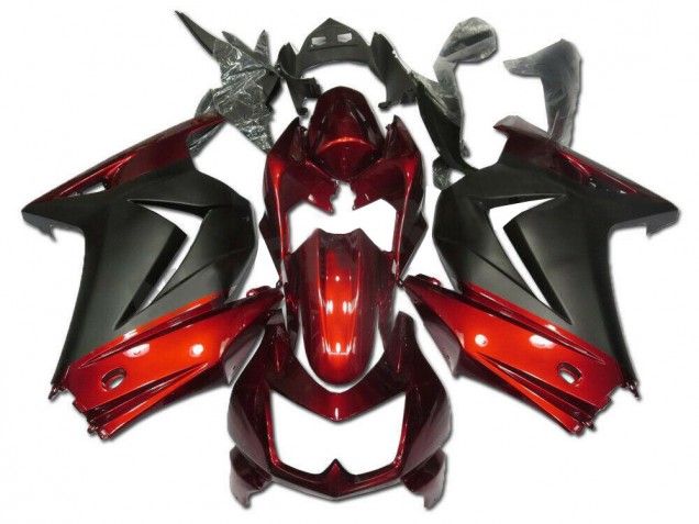 Vermelho Cinzento Carenagem Kawasaki EX250 2008-2012 Vermelho Cinzento Carenagem Kawasaki EX250 2008-2012